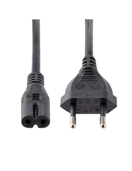 Cable de 2m de Alimentación para Ordenador Portátil o Impresora , UE a C7, 2,5A 250V, 18AWG, Cable de Repuesto para Portátil, C