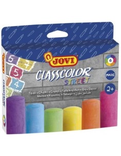 Caja 6 tizas maxi classcolor street colores surtidos