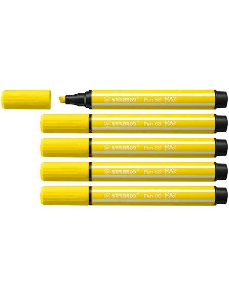 Pen 68 MAX rotulador Amarillo 5 pieza(s)