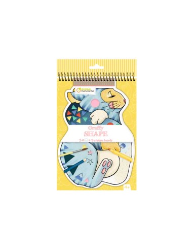 BLOC COLOREAR MANDARINE GRAFFY+STICK. GATOS