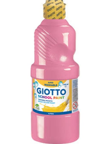 Bote tempera escolar Giotto 500ml rosa