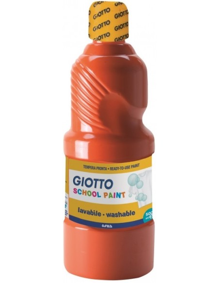 Bote tempera escolar Giotto 500ml rojo bermellon