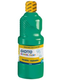 Bote tempera escolar Giotto 500ml verde esmeralda
