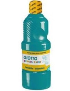 Bote tempera escolar Giotto 500ml azul turquesa