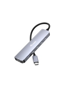133499 base para portátil y replicador de puertos Alámbrico USB 3.2 Gen 2 (3.1 Gen 2) Type-C Gris