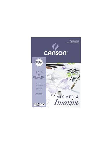 Bloc dibujo Canson Imagine A3 50 hojas 200g comic y manga