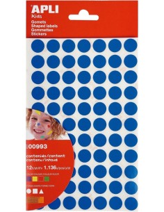 Bolsa 12 hojas gomets colores y formas surtidos