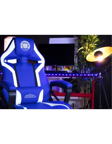My Hero Academia KX MHA GAMING CHAIR Silla para videojuegos universal Asiento acolchado Azul, Blanco