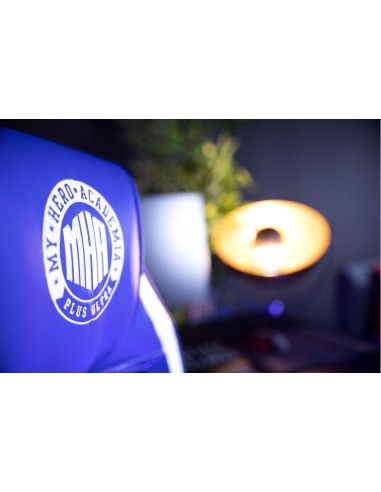 My Hero Academia KX MHA GAMING CHAIR Silla para videojuegos universal Asiento acolchado Azul, Blanco