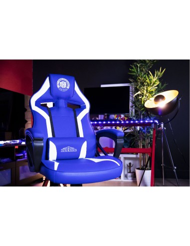 My Hero Academia KX MHA GAMING CHAIR Silla para videojuegos universal Asiento acolchado Azul, Blanco