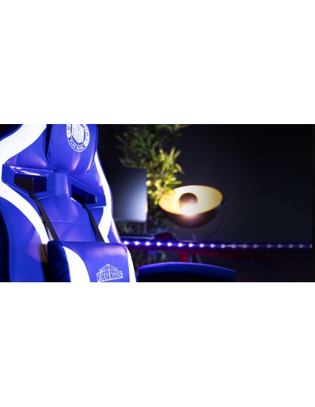 My Hero Academia KX MHA GAMING CHAIR Silla para videojuegos universal Asiento acolchado Azul, Blanco