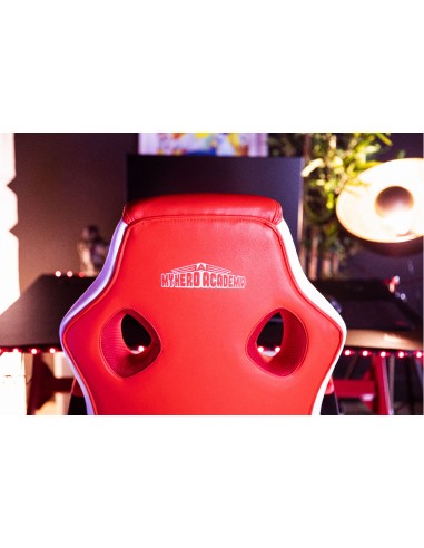 My Hero Academia KX MHA JUNIOR GAMING CHAIR Silla para videojuegos universal Asiento acolchado Rojo, Blanco