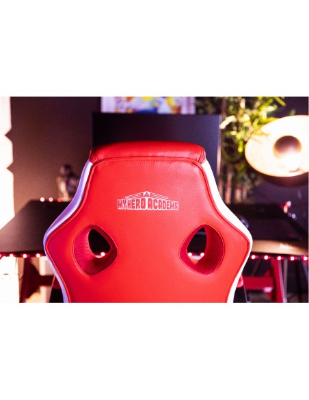 My Hero Academia KX MHA JUNIOR GAMING CHAIR Silla para videojuegos universal Asiento acolchado Rojo, Blanco