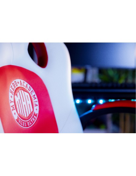 My Hero Academia KX MHA JUNIOR GAMING CHAIR Silla para videojuegos universal Asiento acolchado Rojo, Blanco