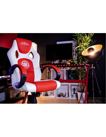 My Hero Academia KX MHA JUNIOR GAMING CHAIR Silla para videojuegos universal Asiento acolchado Rojo, Blanco