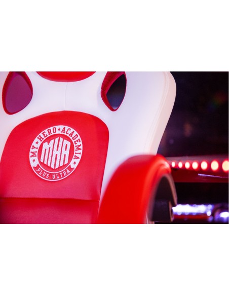 My Hero Academia KX MHA JUNIOR GAMING CHAIR Silla para videojuegos universal Asiento acolchado Rojo, Blanco