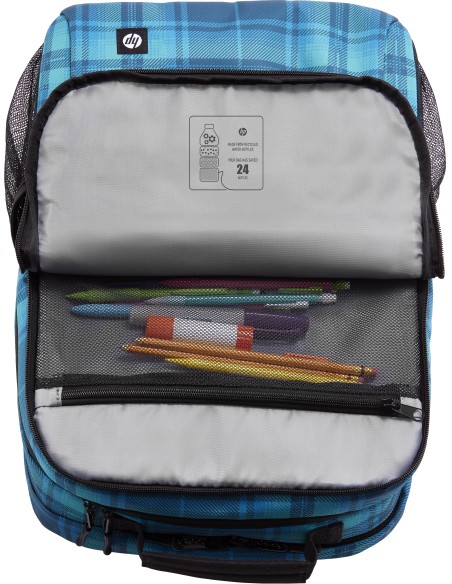 Mochila Campus XL con patrón de cuadros de tartán