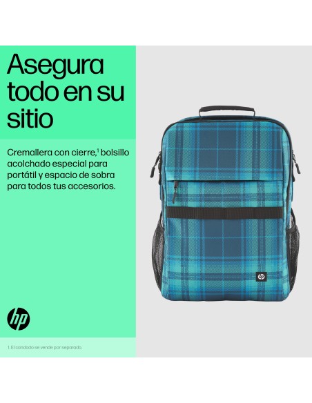 Mochila Campus XL con patrón de cuadros de tartán