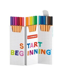 point 88 rotulador Fino Multicolor - Pack de 10 unidades