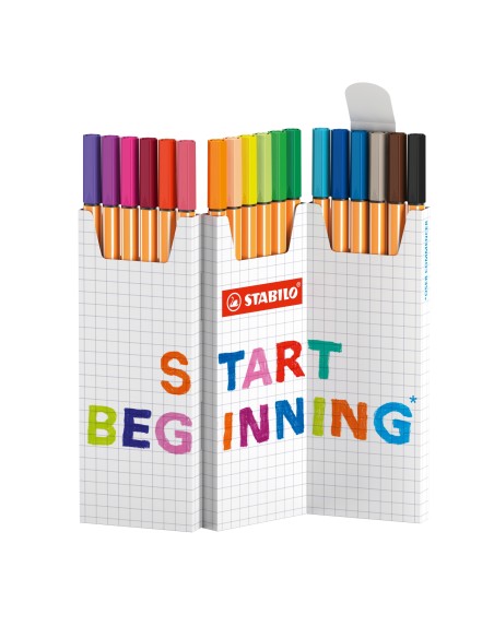 point 88 rotulador Fino Multicolor - Pack de 10 unidades