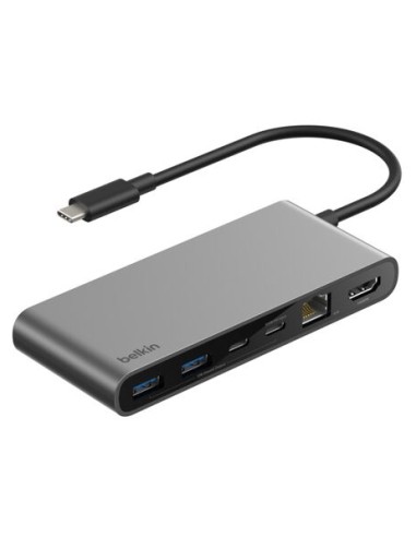 INC024HQSGY hub de interfaz USB Tipo C 10000 Mbit/s Gris