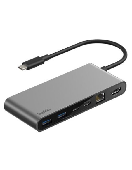 INC024HQSGY hub de interfaz USB Tipo C 10000 Mbit/s Gris