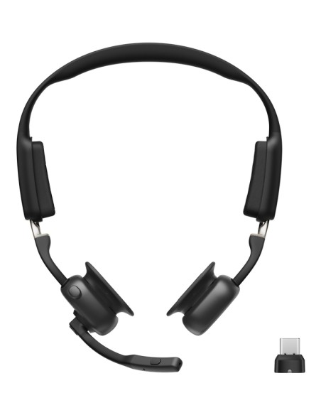 OpenMeet Auriculares Inalámbrico gancho de oreja Oficina/Centro de llamadas USB Tipo C Bluetooth Negro