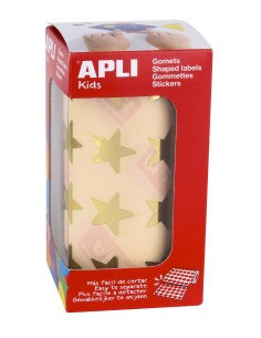 12044 etiqueta autoadhesiva Estrella Permanente Oro