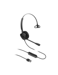 HT301-U auricular y casco Auriculares Alámbrico Diadema Oficina/Centro de llamadas USB tipo A Negro