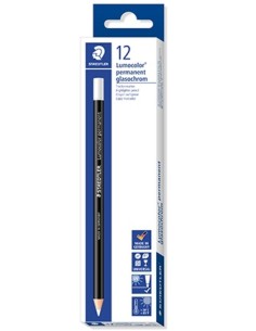 C 12 MARCADOR PERMANENTE BLANCO STAEDTLER GLASOCHROM