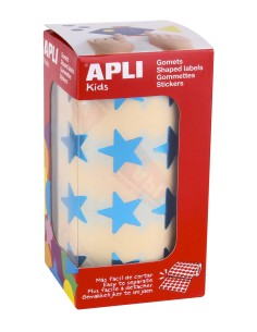 12052 etiqueta autoadhesiva Estrella Permanente Azul, Metálico
