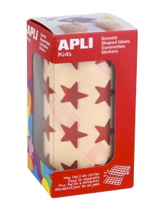 12053 etiqueta autoadhesiva Estrella Permanente Metálico, Rojo