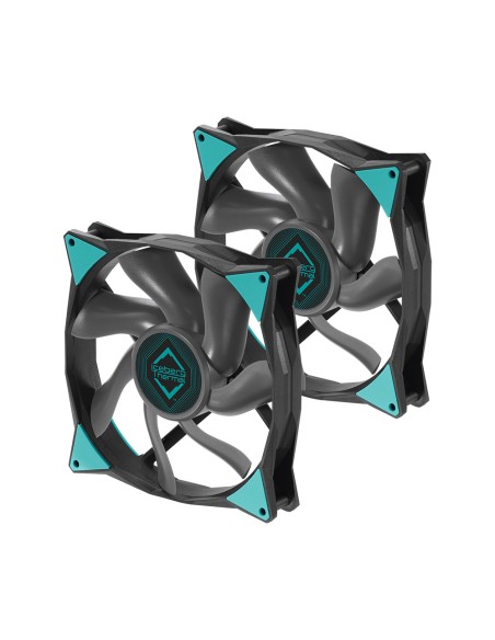 IceGALE Carcasa del ordenador Ventilador 14 cm Negro 2 pieza(s)