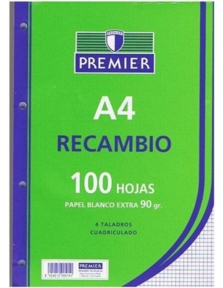 Recambio A4 100h 4 taladros 90g cuad4x4 c m PREMIER Recambio A4 100h 4 taladros 90g cuad4x4 c m PREMIER
