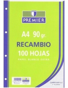 Recambio A4 100h 4 taladros 90g 1 horizontal C M PREMIER