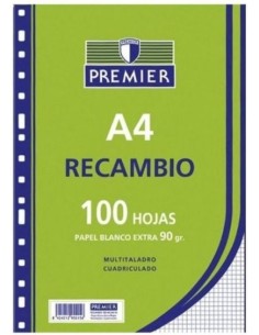 Recambio A4 100h 4 taladros 90g cuad3x3 c m PREMIER
