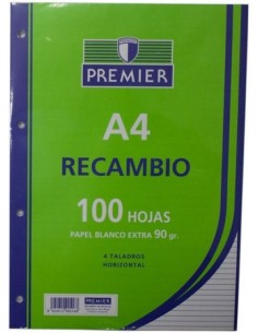 Recambio A4 100h 4 taladros 90g cuad5x5 c m PREMIER