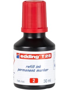 Bote de tinta rotulador t 25 30ml rojo