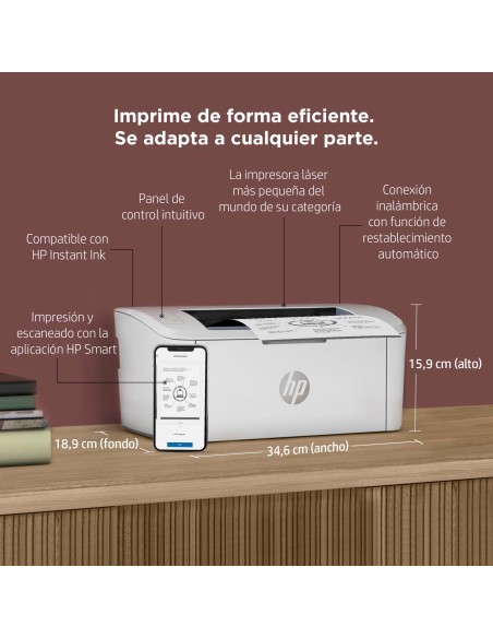 LaserJet Impresora M110w, Blanco y negro, Impresora para Oficina pequeña, Estampado, Tamaño compacto