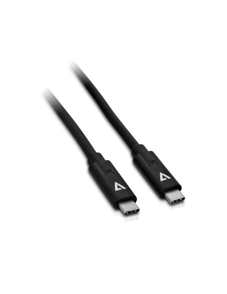 Cable USB negro con conector USB-C macho a USB-C macho 2m 6.6ft