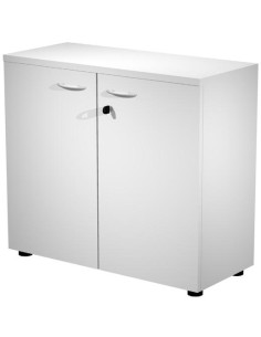 ARTEXPORT PAREJA DE PUERTAS PARA ESTANTERÍA BAJA PRESTO 18MM CON CERRADURA BLANCO