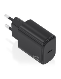Cargador GaN 30W, 1xUSB-C PD3.0, Negro