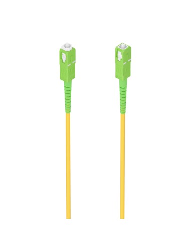 Cable Fibra Óptica Latiguillo G657A2 3.0 9/125 SMF Simplex CPR DCA LSZH, SC/APC-SC/APC, Amarillo, 1.0m