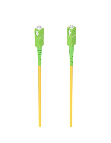 Cable Fibra Óptica Latiguillo G657A2 3.0 9/125 SMF Simplex CPR DCA LSZH, SC/APC-SC/APC, Amarillo, 20m