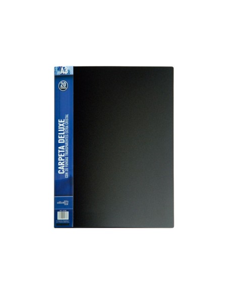 CARP. 20 FUNDAS OFFICE BOX PP A3 NEGRO