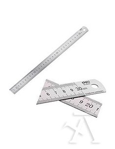 REGLA 30CM ALUMINIO CON BANDA ANTIDESLIZANTE