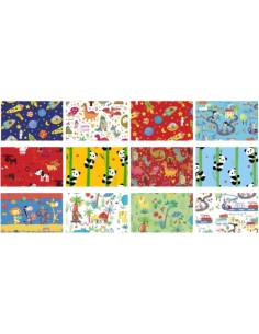 Exp 50 rollos papel regalo Bimbi 70x200cm surtido