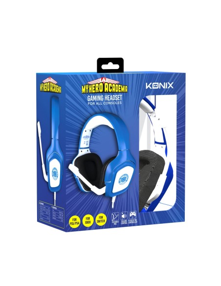 My Hero Academia 80761117846 auricular y casco Auriculares Alámbrico Diadema Juego Azul, Blanco