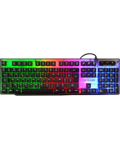 Keyz Neon teclado USB QWERTY Español Negro