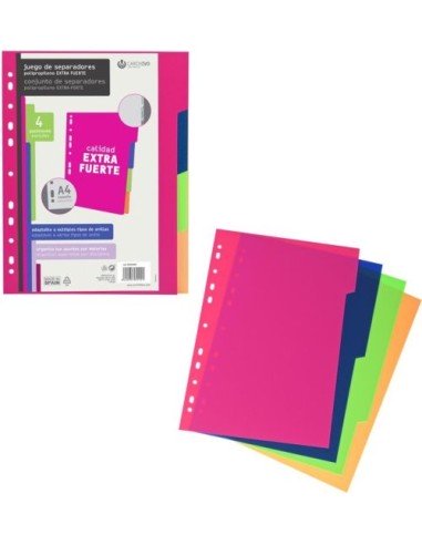 BOLSA SEPARADORES A4 EXTRA FUERTE 6 PESTANAS MULTITALADRO
